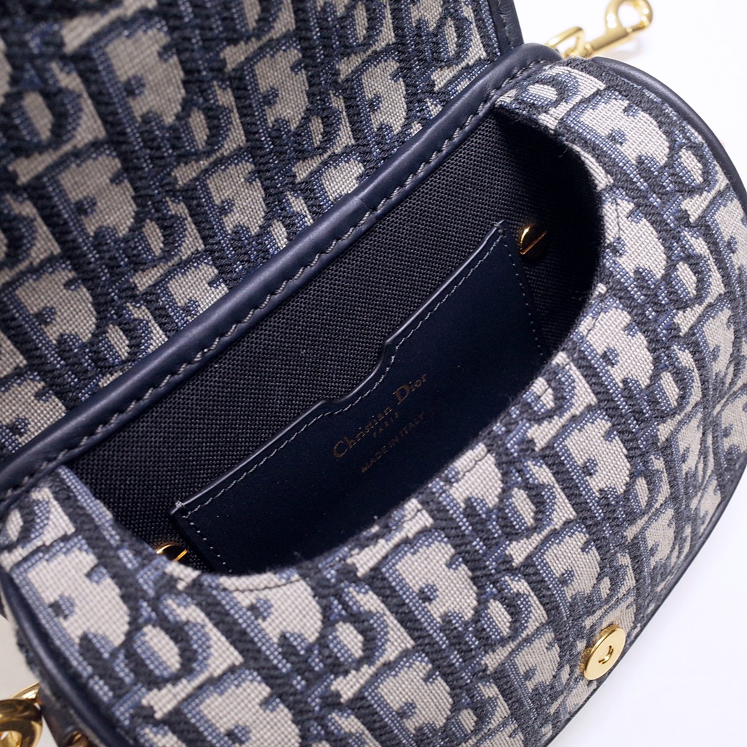 Mini Dior Bobby Bag Blue Dior Oblique Jacquard